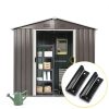EAORBD Shed Door Hardware Kit Metal Plastic Black White-5