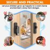 Lipshome Barn Door Lock Zinc Anti-Bump Modern Home Security-5