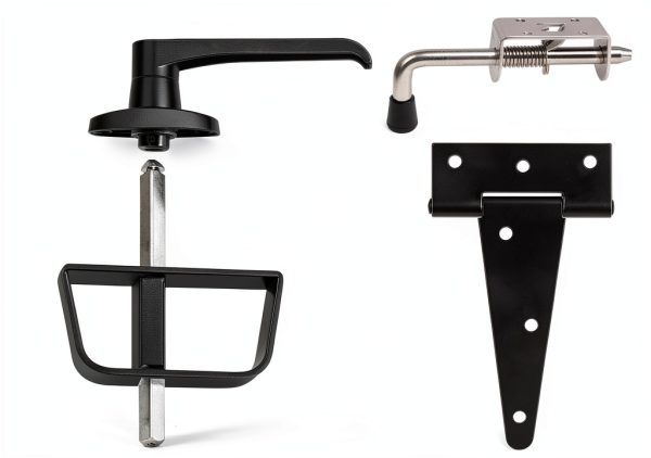 Hurrikom Shed Door Hardware Kit Metal Contemporary Rustic-1