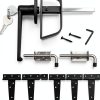 EWONICE Shed Door Hardware Black Powder Coated Stainless-1