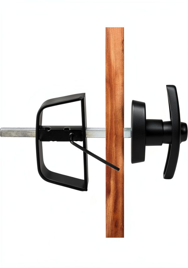 WRINGKIT Shed Door Latch Kit Black Powder Coated Security-7