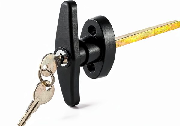 Bueyfolt T Handle Lock Key Lock Metal Shed Door Hardware-3