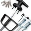 WRINGKIT Shed Door Latch Kit Black Powder Coated Security-0