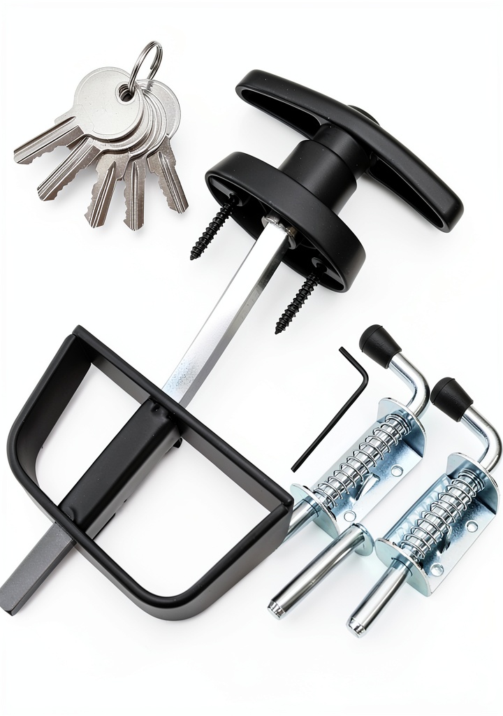 Installing WRINGKIT Shed Door Latch Kit Black Powder Coated Security on a wooden shed door