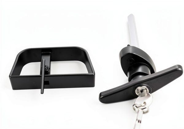 QANVEE Shed Lock Heavy Duty Metal Adjustable D Handle-2