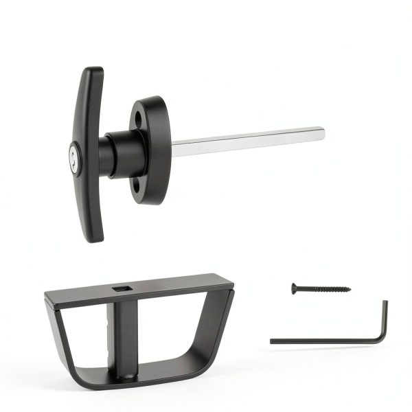 Ojtrtdr Shed Door Latch Industrial Anti-Corrosion Zinc Black-1
