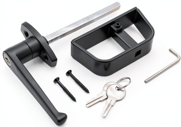 Yaegoo Shed Door Lock Anti-Corrosion Metal L-Handle Kit-4