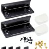 EAORBD Shed Door Hardware Kit Metal Plastic Black White-0
