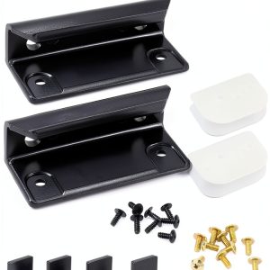 EAORBD Shed Door Hardware Kit Metal Plastic Black White-0