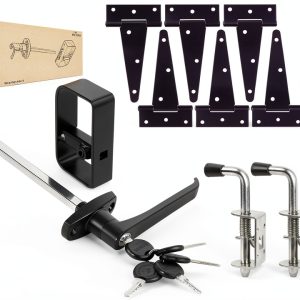 Hurrikom Shed Door Hardware Kit Metal Contemporary Rustic-0