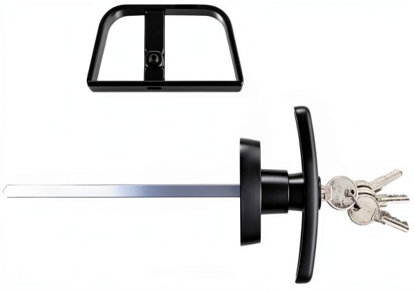 QANVEE Shed Lock Heavy Duty Metal Adjustable D Handle-3