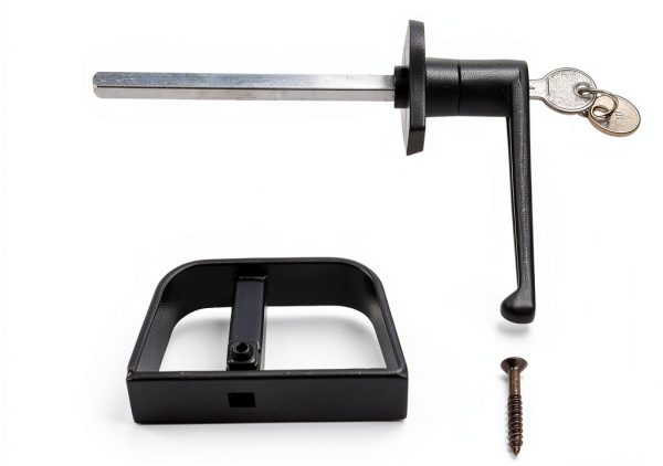 Yaegoo Shed Door Lock Black Zinc Alloy Easy Install Kit-2