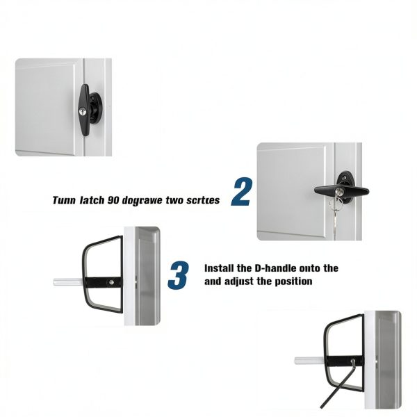 Ojtrtdr Shed Door Latch Industrial Anti-Corrosion Zinc Black-4