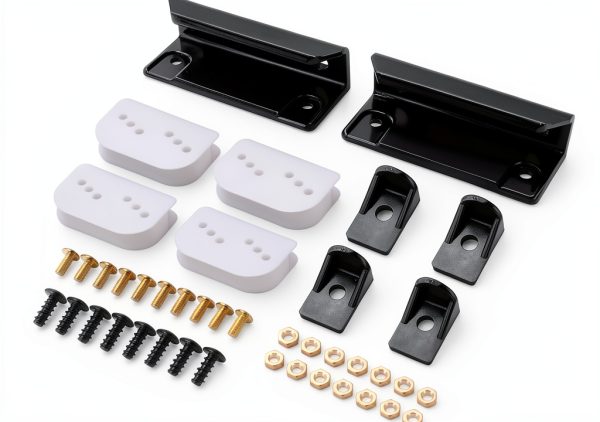 Stufool DK100-A Shed Door Full Kit Plastic Black Hardware-2