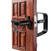 Yaegoo Shed Door Lock Black Zinc Alloy Easy Install Kit-5