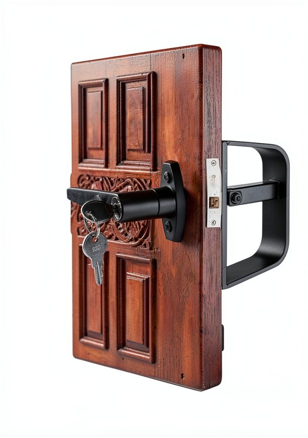 Yaegoo Shed Door Lock Black Zinc Alloy Easy Install Kit-5