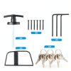 Yaocom T-Handle Shed Door Lock Black Carbon Steel Adjustable-3