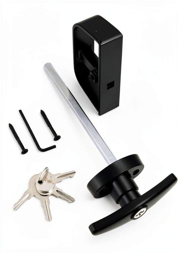 QANVEE Shed Lock Heavy Duty Metal Adjustable D Handle-1