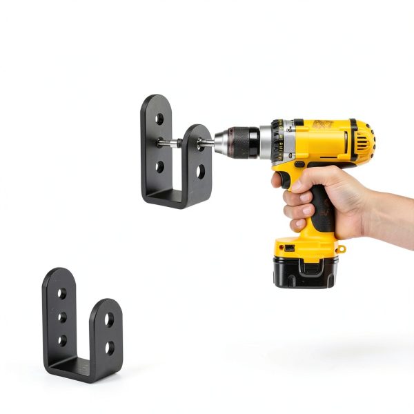 DOMUEN Door Barricade Brackets Heavy Duty Steel Home-5