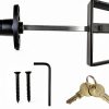 LEPOINT Shed Door Lock Kit Heavy Duty L Handle Zinc Plated-0