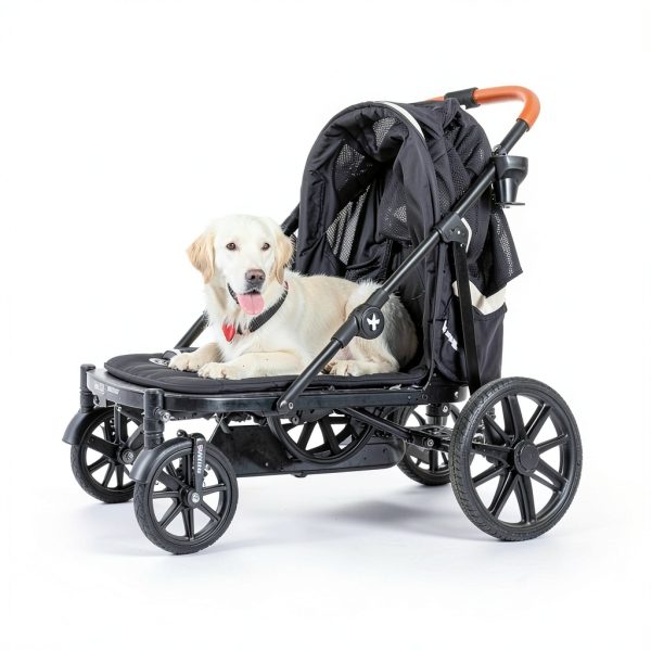 Totoro Ball Pet Stroller Black 600D Oxford Durable-4