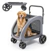 VEVOR Pet Stroller Dark Grey Metal 600D Oxford Fabric-0
