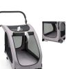 VEVOR Pet Stroller Dark Grey Metal 600D Oxford Fabric-4