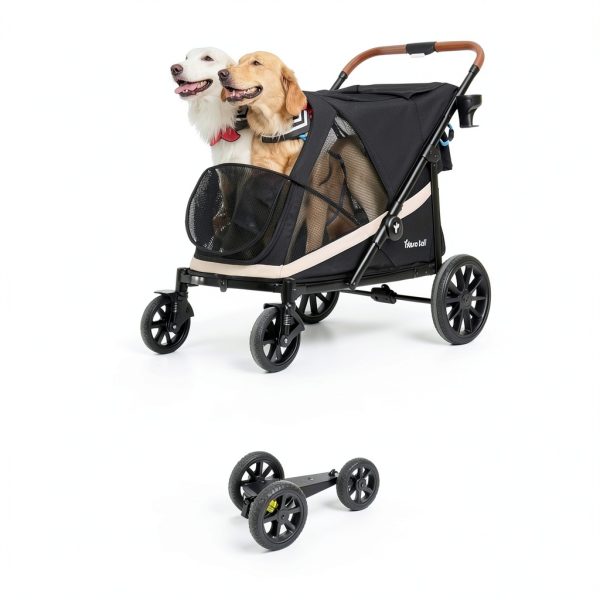 Totoro Ball Pet Stroller Black 600D Oxford Durable-1