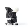 Pet Stroller Sweetcrispy CWTC3LBK Black Aluminum Frame Rugged Wheels-4
